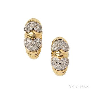 18kt Gold and Diamond Earrings