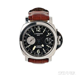 Gentleman's Stainless Steel Luminor GMT Wristwatch, Panerai