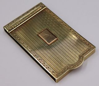 GOLD. 14kt Gold Hinged Notepad Cover.