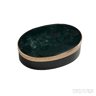 Antique Gold-mounted Bloodstone Box