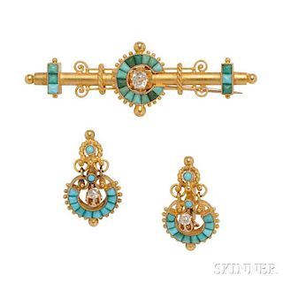 Antique Gold and Turquoise Suite
