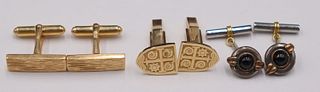 JEWELRY. Men's 14kt Gold Jewelry Grouping.