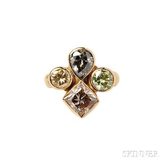 18kt Gold and Colored Diamond Ring, Susan Sarantos
