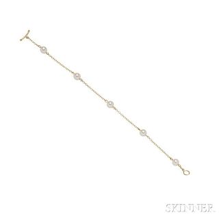 18kt Gold and Cultured Pearl "Pearls by the Yard" Bracelet, Elsa Peretti, Tiffany & Co.