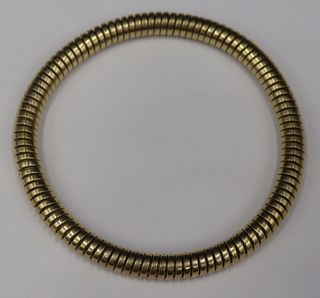 JEWELRY. Vintage 14kt Gold Tubogas Bracelet.