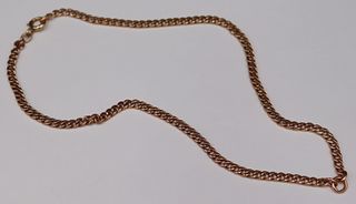 JEWELRY. 14kt Rose Gold Curb Link Necklace.