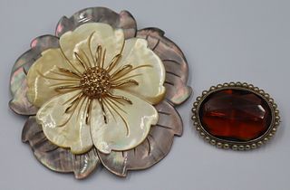 JEWELRY. 14kt Gold Brooch Grouping.