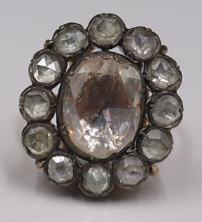 JEWELRY. Antique Rose Cut Diamond Cluster Ring.