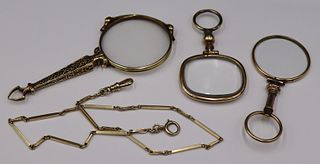 JEWELRY. Collection of 14kt Gold Lorgnettes and