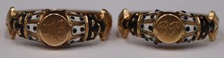 JEWELRY. Antique Continental 14kt Gold and Enamel