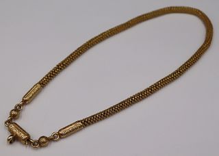 JEWELRY. Victorian 14kt Gold Chain Necklace.