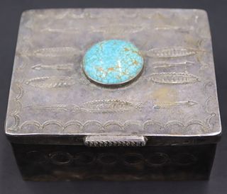 SILVER. Signed Southwest Sterling and Turquoise