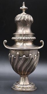 SILVER. Antique English Silver Muffineer.