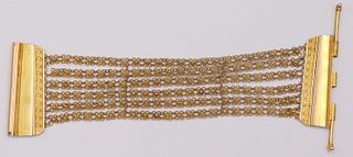 JEWELRY. 14kt Gold Multi-Strand Bracelet.