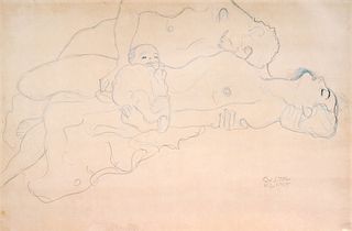Gustav Klimt (After) - Family Love (Liegendes