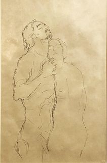 Gustav Klimt (After) - Mann Und Frau