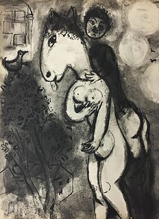 Marc Chagall (After) - La Jument de Compere Pierre