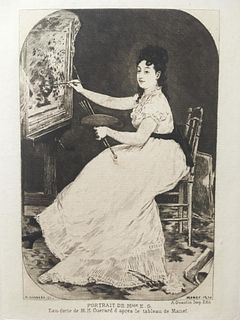 Edouard Manet (After) - Portrait of Mademoiselle Eva