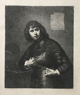 Ferdinand Leenhoff after Rembrandt - Young Man in
