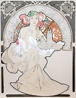 Alphonse Mucha, Lovely Protector, Lithograph