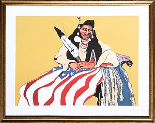 Fritz Scholder, Bicentennial Indian, Offset Lithograph