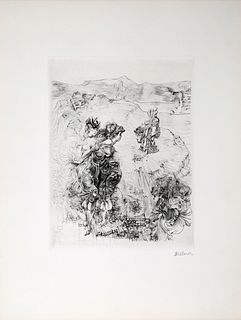 Hans Bellmer, Paysage 1800, Etching 