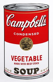 Andy Warhol, Campbell's Soup Can: Vegetable, Screenprint