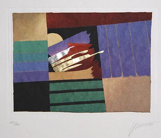 Max Hayslette, Lapis Moon II, Lithograph with Foil