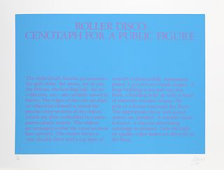 Robert Morris, Roller Disco: Cenotaph for A Public Figure, Screenprint
