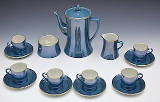15 Pc Carlton Ware Blue Tea Set