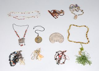 Group of Fifteen Vintage Beaded Necklaces and Pendants