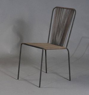 Modern Black Iron Side Chair