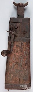 Pennsylvania Conestoga wagon jack, dated 1820, 23"