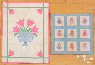 Two doll quilts, 20th c., to include a Pennsylvani