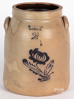 Pennsylvania two gallon stoneware crock, 19th c.,