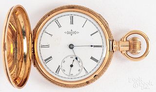 Elgin 14K gold pocket watch, #298150.