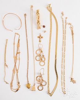 Group of 14K gold jewelry, 25.6 dwt.