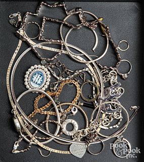 Silver jewelry, including a Tiffany & Co. bracelet