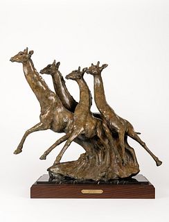 Sherry Salari Sander (b. 1941) - Giraffes (1987)
