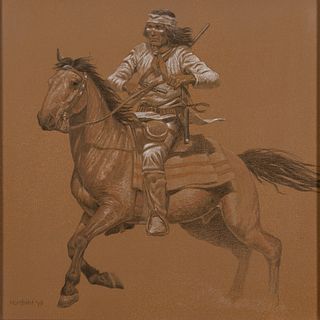 David Nordahl (b. 1941) - Running Horse Apache (1979)