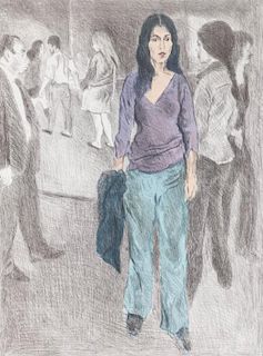 RAPHAEL SOYER (1899-1987) SIGNED COLOR LITHOGRAPH