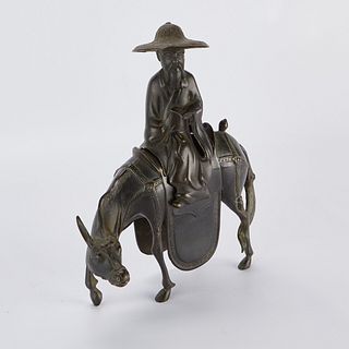 Modern Chinese Bronze Figure w/ Mule