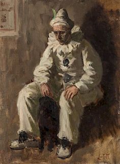 EDWARD LINTOTT (1875-1951) OIL ON PANEL