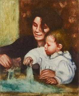 Renoir "Gabrielle et Jean" Color Etching