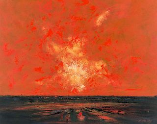 DAVID MELBY (1942-2014) OIL ON ARTIST BOARD