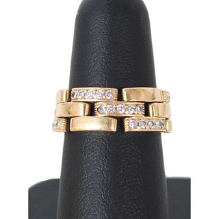 18K Gold & Diamond Cartier Ring 11g