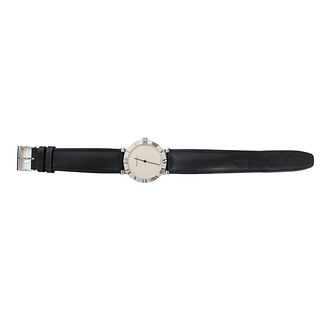 Tiffany & Co. Atlas Sterling Silver Leather Watch