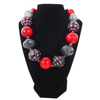 Genninger Murano  Handmade Glass Bead Necklace
