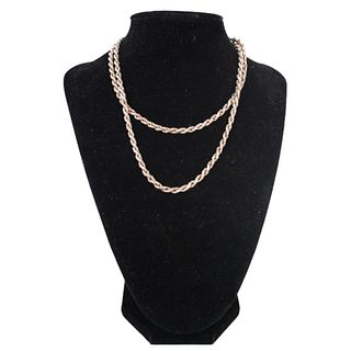 Italian Sterling Rope Chain Necklace