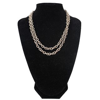 German Sterling Chain Link Necklace 2ozt